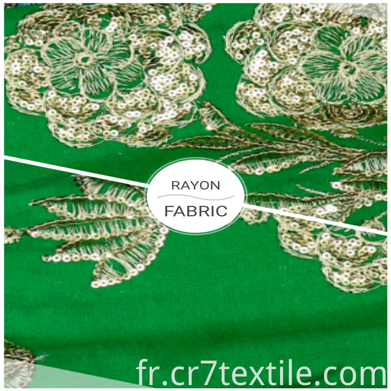 Rayon Embroidered Knit Fabric